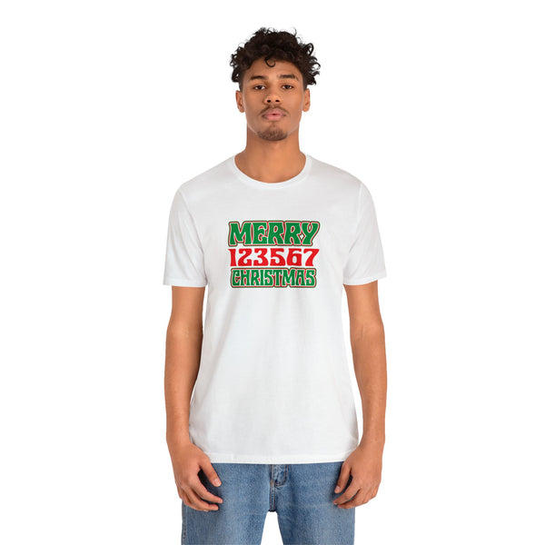 Merry 123567 Christmas Unisex Jersey Short Sleeve Tee