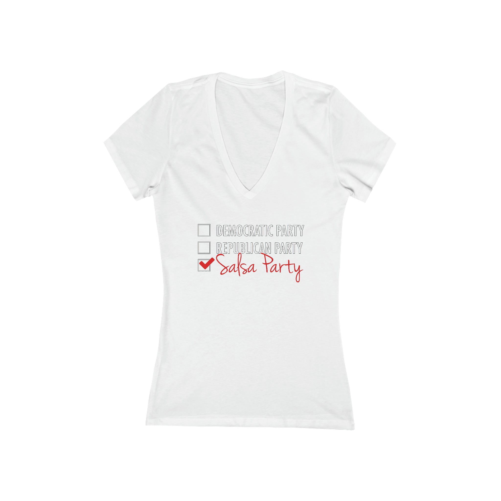 Woman's 'Salsa Political Party' V-Neck