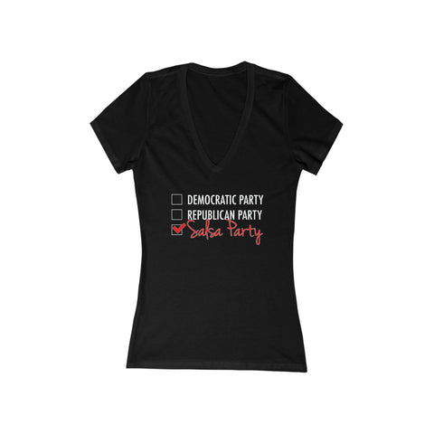 Woman's 'Salsa Political Party' V-Neck