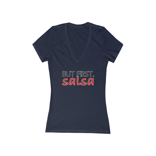 But First, Salsa Woman's V-Neck Tee