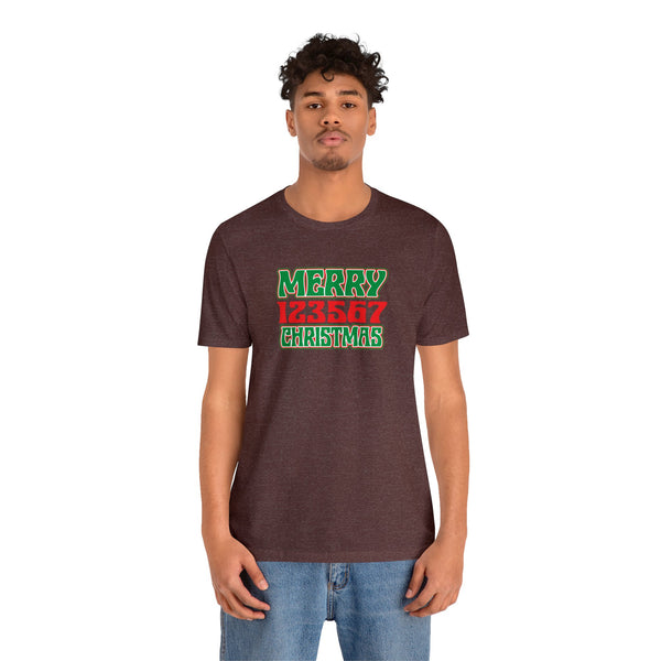 Merry 123567 Christmas Unisex Jersey Short Sleeve Tee