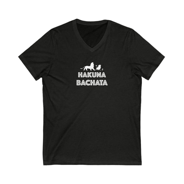 Woman's 'Hakuna Bachata' Fitted V-Neck