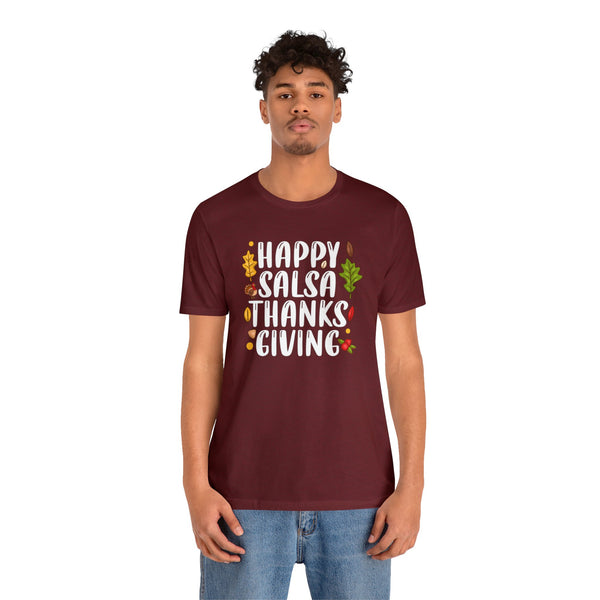 Happy Salsa Thanksgiving Unisex Jersey Short Sleeve Tee