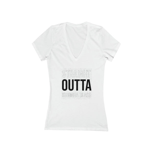 Woman's 'Straight Outta Kizomba Class' Fitted V-Neck