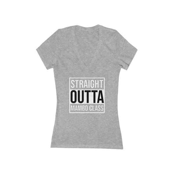 Woman's 'Straight Outta Mambo Class' Fitted V-Neck