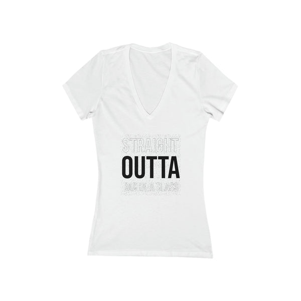 Woman's 'Straight Outta Bachata Class' Fitted V-Neck