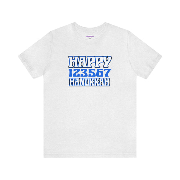 Happy 123567 Hanukkah Unisex Jersey Short Sleeve Tee