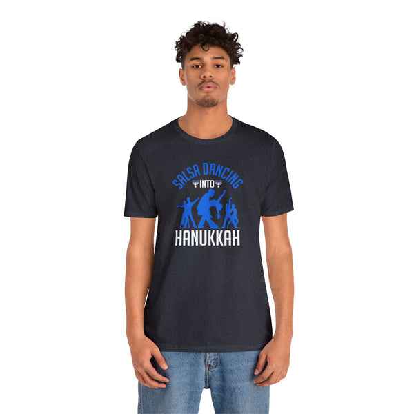 Salsa into Hanukkah Unisex Jersey Short Sleeve Tee