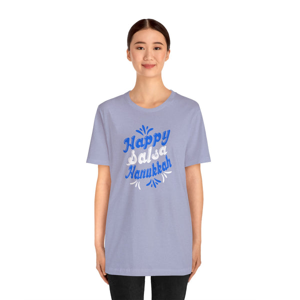 Happy Salsa Hanukkah Unisex Jersey Short Sleeve Tee