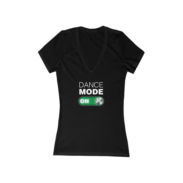 Woman's 'Dance Mode ON' Fitted V-Neck