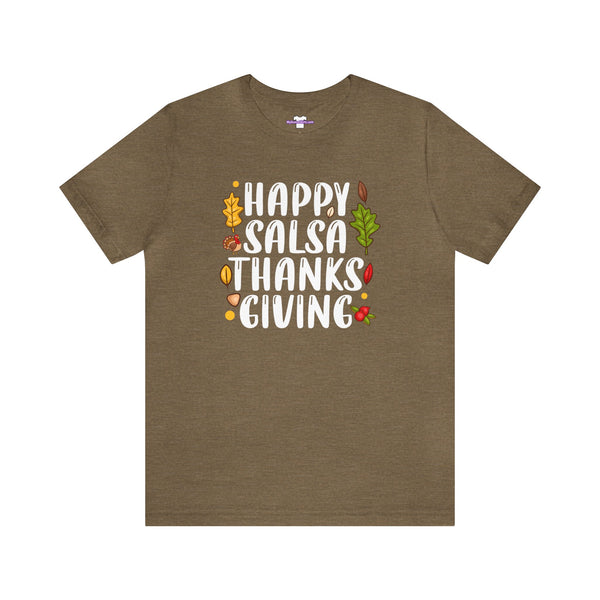 Happy Salsa Thanksgiving Unisex Jersey Short Sleeve Tee