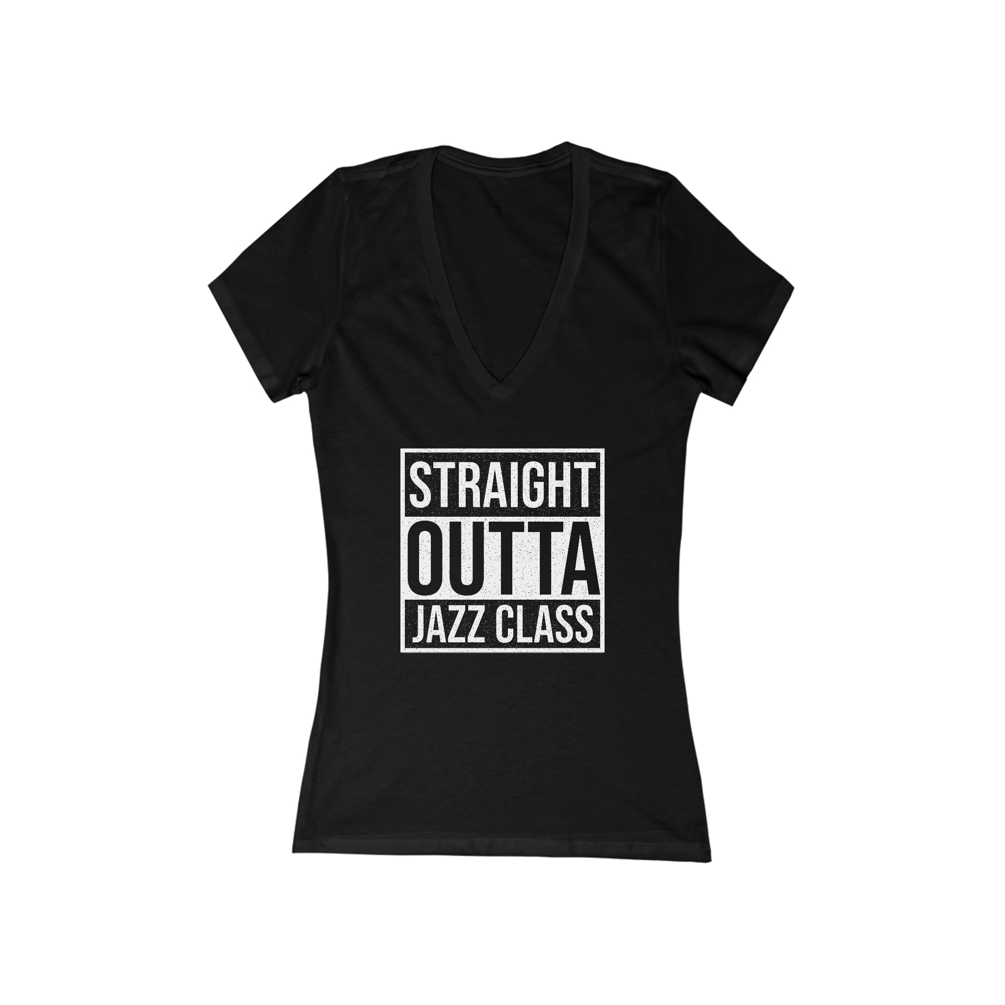 Woman's 'Straight Outta Ballet Class' Fitted V-Neck