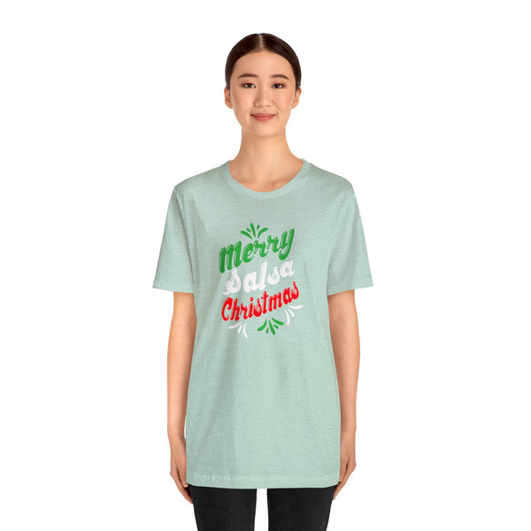 Merry Salsa Christmas Unisex Jersey Short Sleeve Tee