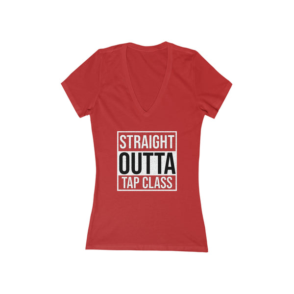 Woman's 'Straight Outta Tap Class' Fitted V-Neck