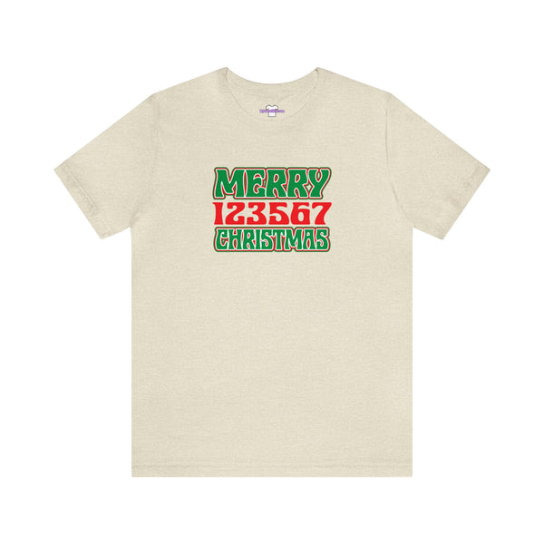 Merry 123567 Christmas Unisex Jersey Short Sleeve Tee