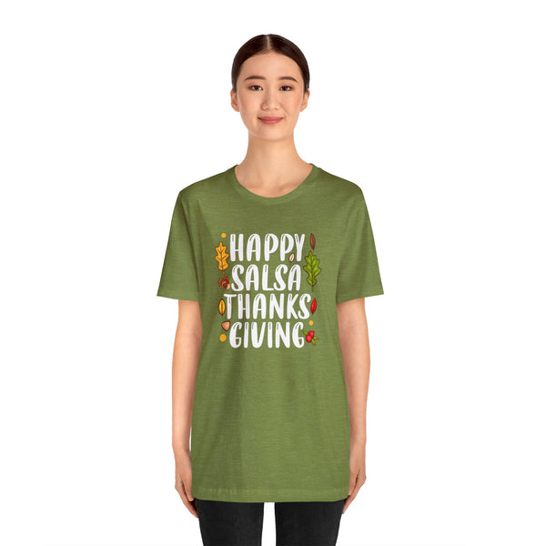 Happy Salsa Thanksgiving Unisex Jersey Short Sleeve Tee