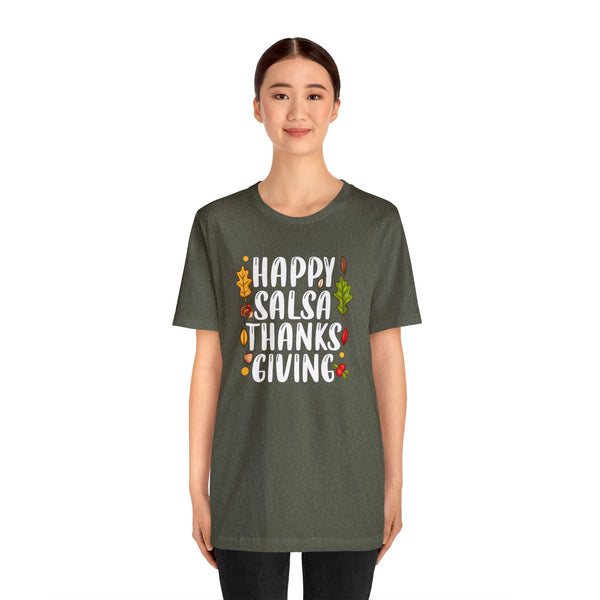 Happy Salsa Thanksgiving Unisex Jersey Short Sleeve Tee