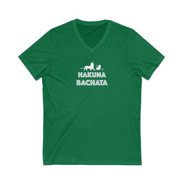 Woman's 'Hakuna Bachata' Fitted V-Neck