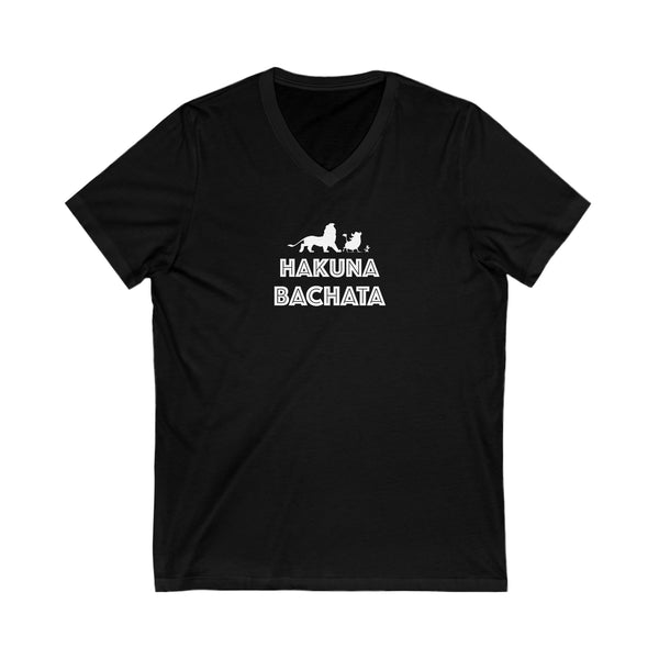 Woman's 'Hakuna Bachata' Fitted V-Neck