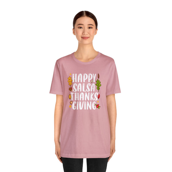 Happy Salsa Thanksgiving Unisex Jersey Short Sleeve Tee