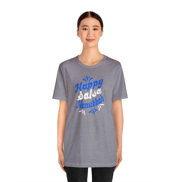 Happy Salsa Hanukkah Unisex Jersey Short Sleeve Tee