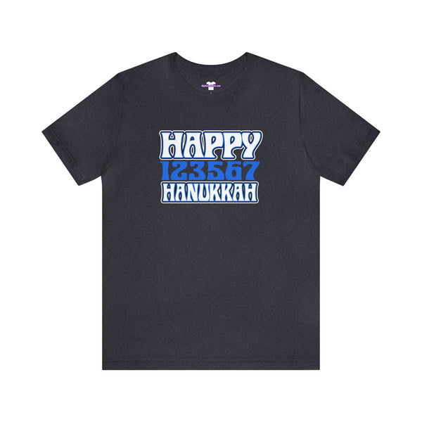 Happy 123567 Hanukkah Unisex Jersey Short Sleeve Tee