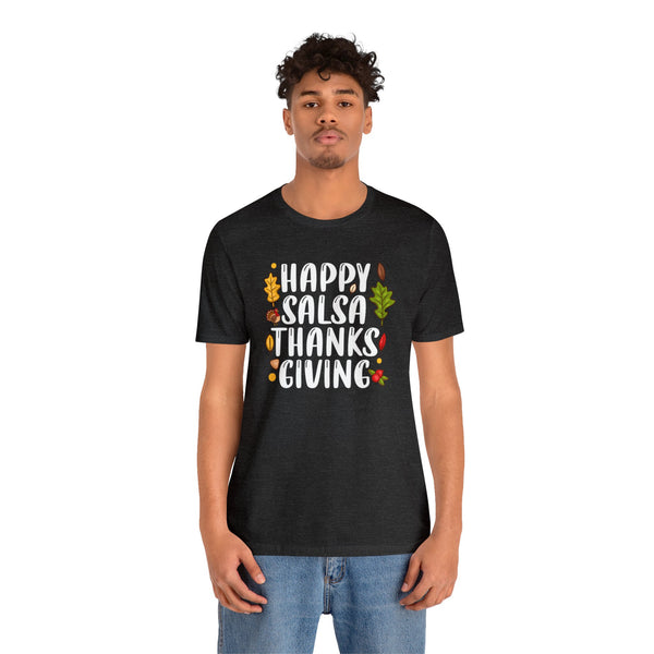 Happy Salsa Thanksgiving Unisex Jersey Short Sleeve Tee