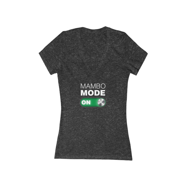 Woman's 'Mambo Mode ON' Fitted V-Neck