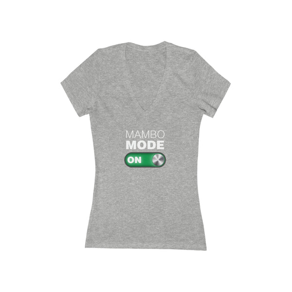 Woman's 'Mambo Mode ON' Fitted V-Neck