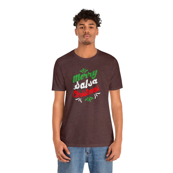 Merry Salsa Christmas Unisex Jersey Short Sleeve Tee