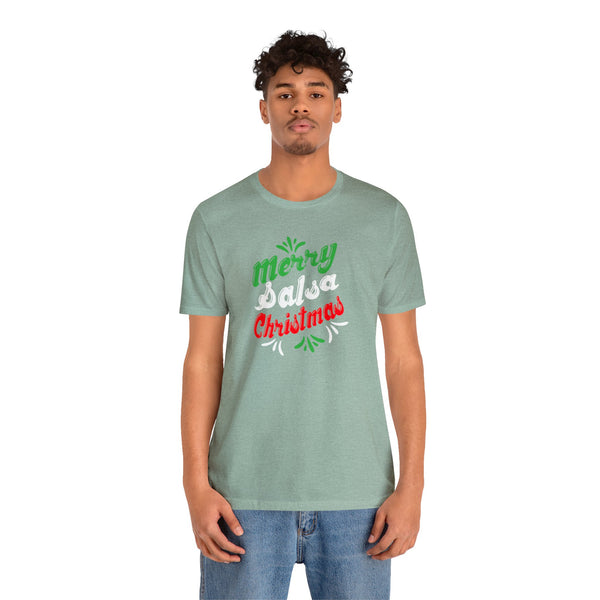 Merry Salsa Christmas Unisex Jersey Short Sleeve Tee