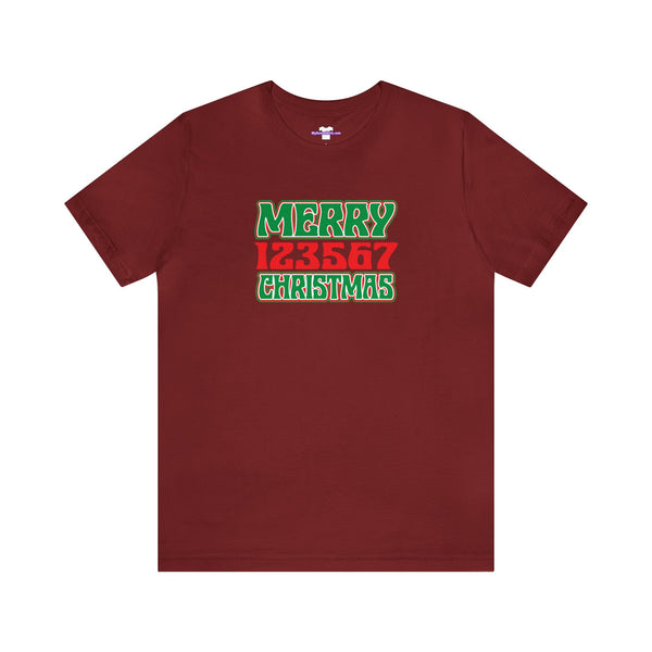 Merry 123567 Christmas Unisex Jersey Short Sleeve Tee