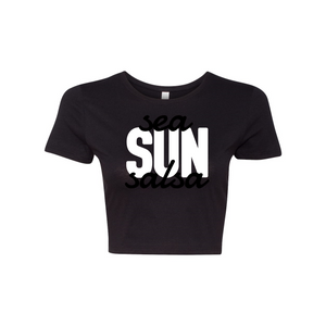 Miami Vice Sea Sun Salsa Woman's Crop Tee