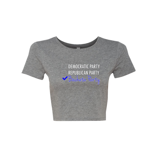 Woman's 'Bachata Political Party' Crop Top