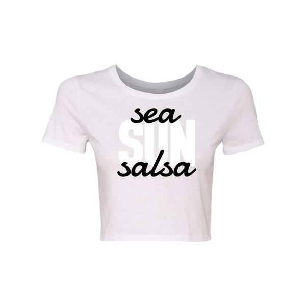 Miami Vice Sea Sun Salsa Woman's Crop Tee