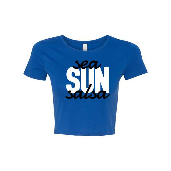 Miami Vice Sea Sun Salsa Woman's Crop Tee