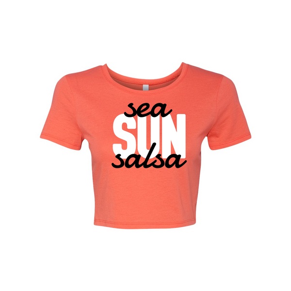 Miami Vice Sea Sun Salsa Woman's Crop Tee