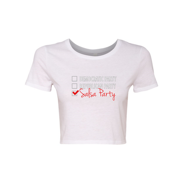 Woman's 'Salsa Political Party' Crop Top