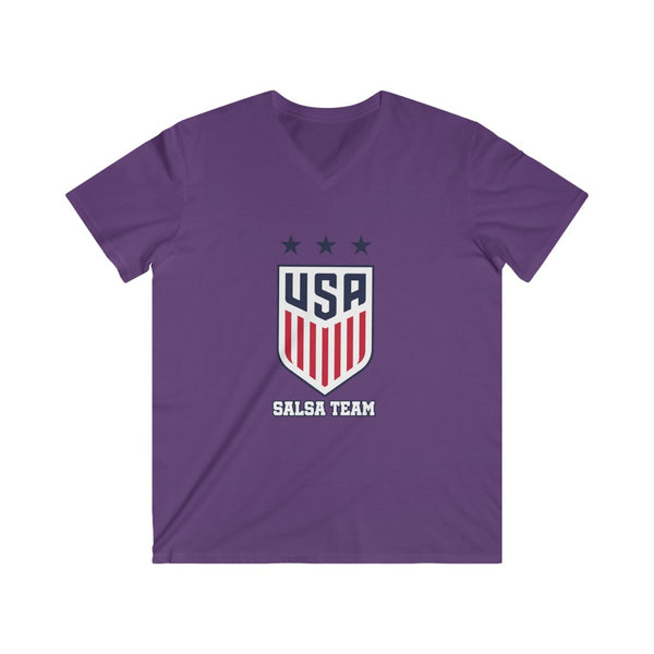 Salsa Team USA Men's Fitted V-Neck Short Sleeve Tee