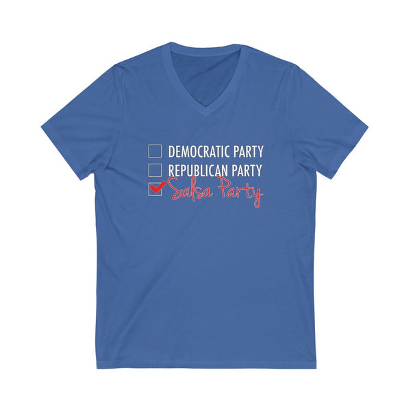 Men's 'Salsa Political Party' Fitted V-Neck