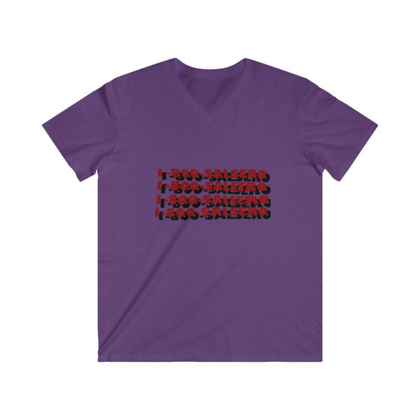 1-800-Salsero Men's Fitted V-Neck Short Sleeve Tee