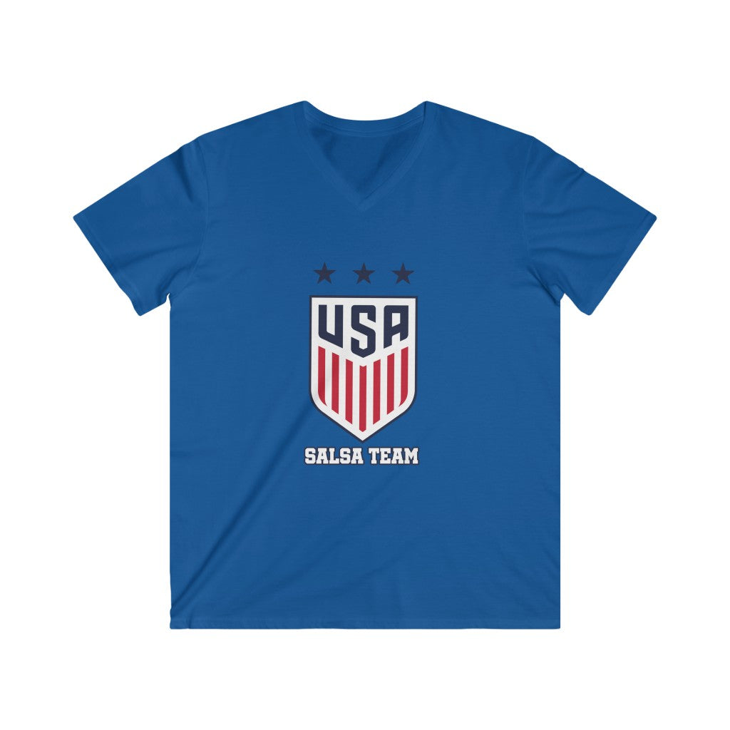 Salsa Team USA Men's Fitted V-Neck Short Sleeve Tee