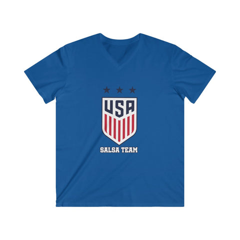 Salsa Team USA Men's Fitted V-Neck Short Sleeve Tee