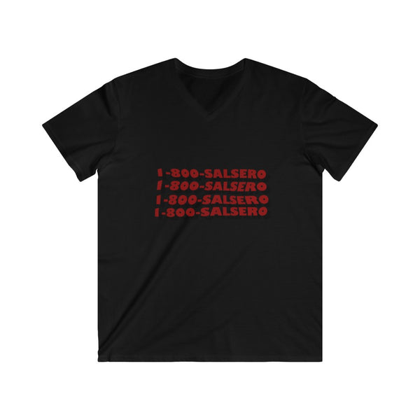 1-800-Salsero Men's Fitted V-Neck Short Sleeve Tee