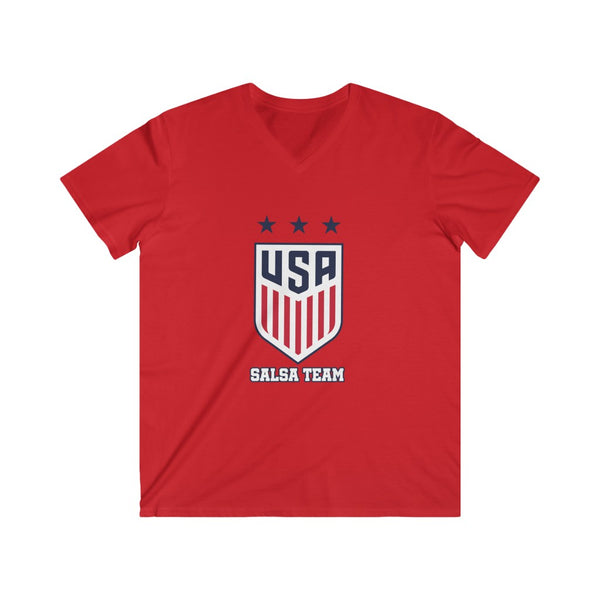 Salsa Team USA Men's Fitted V-Neck Short Sleeve Tee