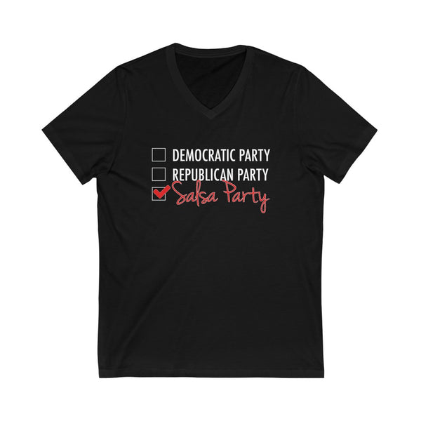 Men's 'Salsa Political Party' Fitted V-Neck