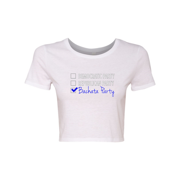 Woman's 'Bachata Political Party' Crop Top