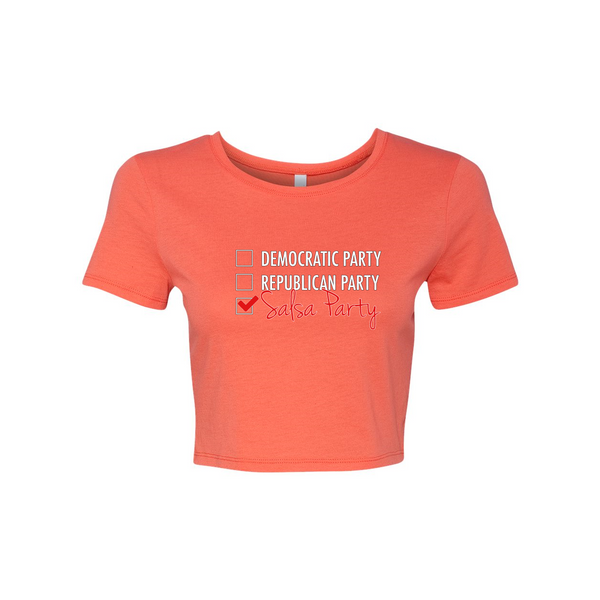Woman's 'Salsa Political Party' Crop Top