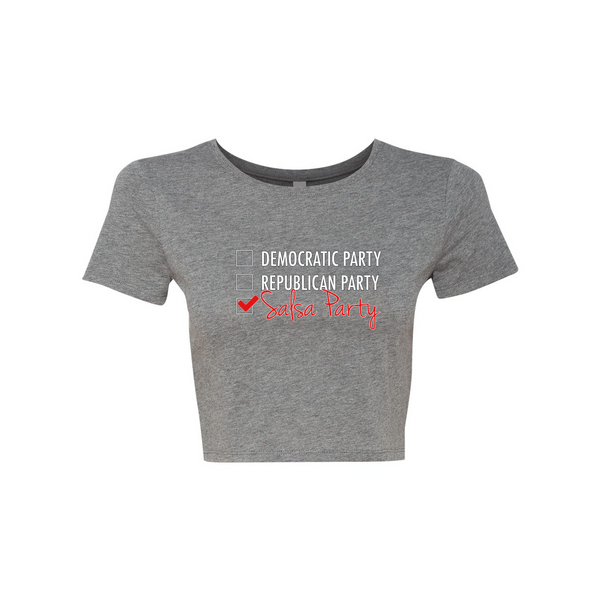 Woman's 'Salsa Political Party' Crop Top