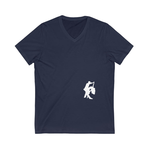 Men's 'Salsa Silhouette White' V-Neck